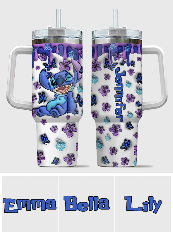 Personalized Ohana Tumbler with Handle Custom Name Gift Idea Tumbler With Handle GradoCreations
