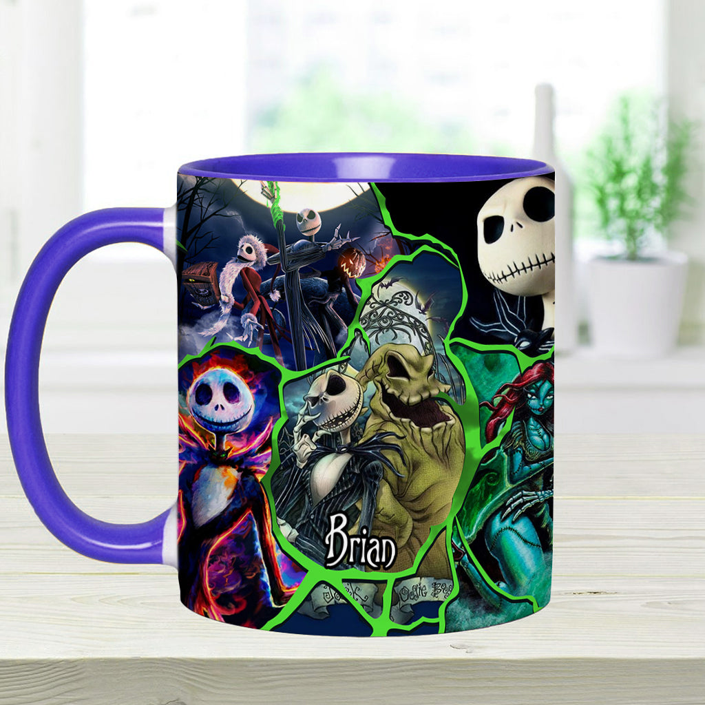 Personalized Nightmare Accent Mug Custom Name Funny Gift for Friends Accent Mug GradoCreations