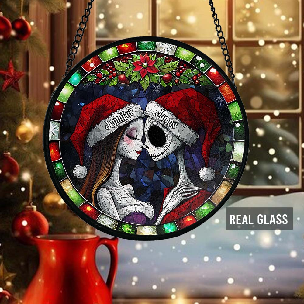 Personalized Stained Glass Suncatcher Unique Christmas Gift Stained Glass Suncatcher GradoCreations