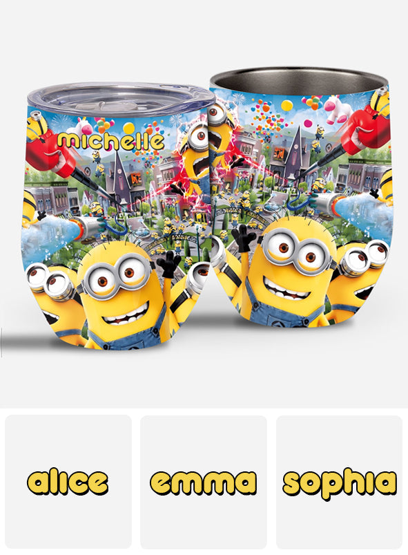 Personalized Minions Wine Tumbler Custom Name Gift Idea Wine Tumbler GradoCreations