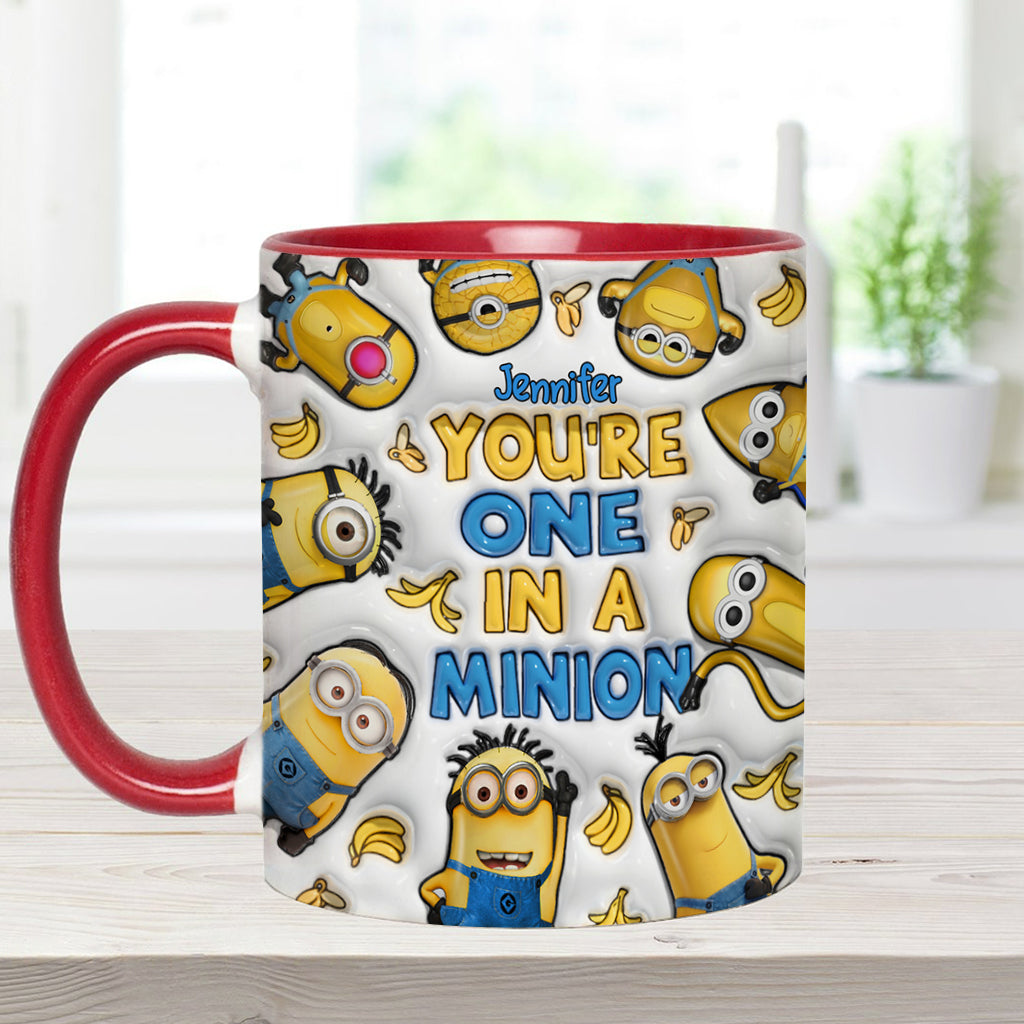 Personalized Minion Accent Mug Custom Name Gift for Birthday Accent Mug GradoCreations