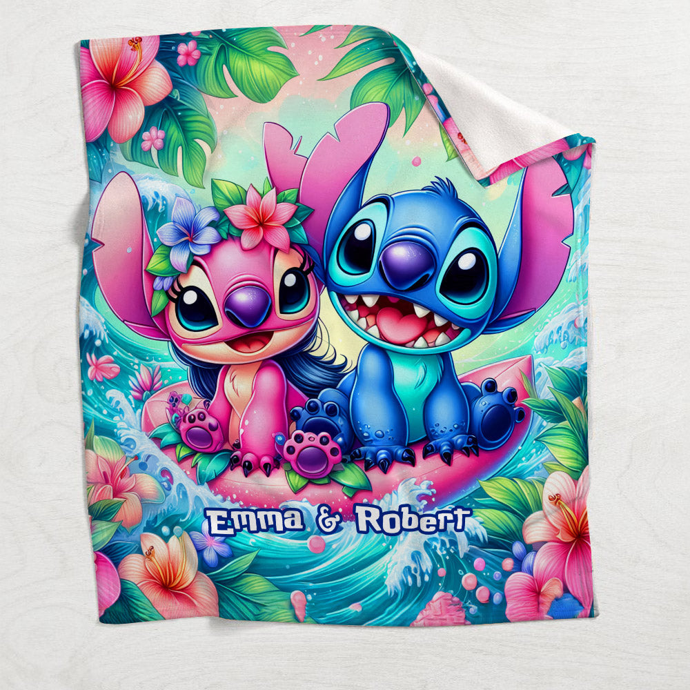 Personalized Ohana Blanket Custom Name Gift for Couples Blanket GradoCreations