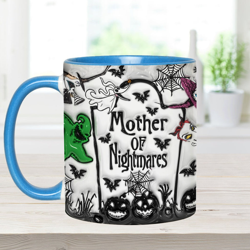 Personalized Nightmare Accent Mug with Custom Names for Mom Accent Mug GradoCreations