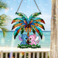Personalized Ohana Suncatcher Ornament for Couples | Romantic Decor Window Hanging Suncatcher Ornament GradoCreations