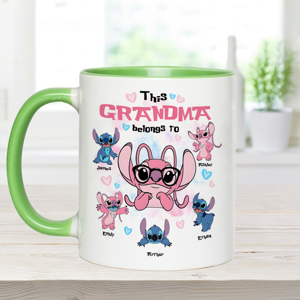 Personalized Accent Mug This Grandma Belongs To Custom Name Gift Accent Mug GradoCreations