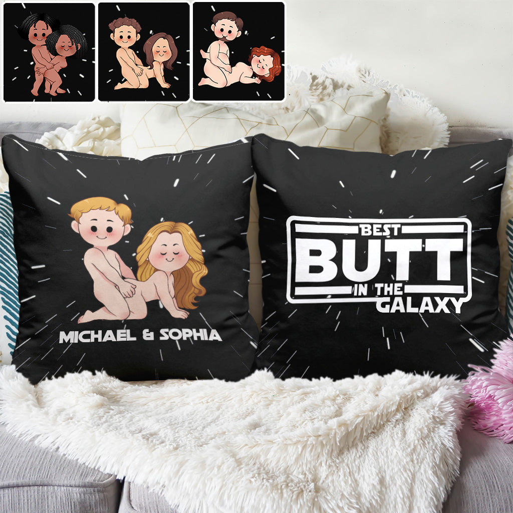 Personalized Throw Pillow Best Butt in the Galaxy Gift for Couples Throw Pillow GradoCreations