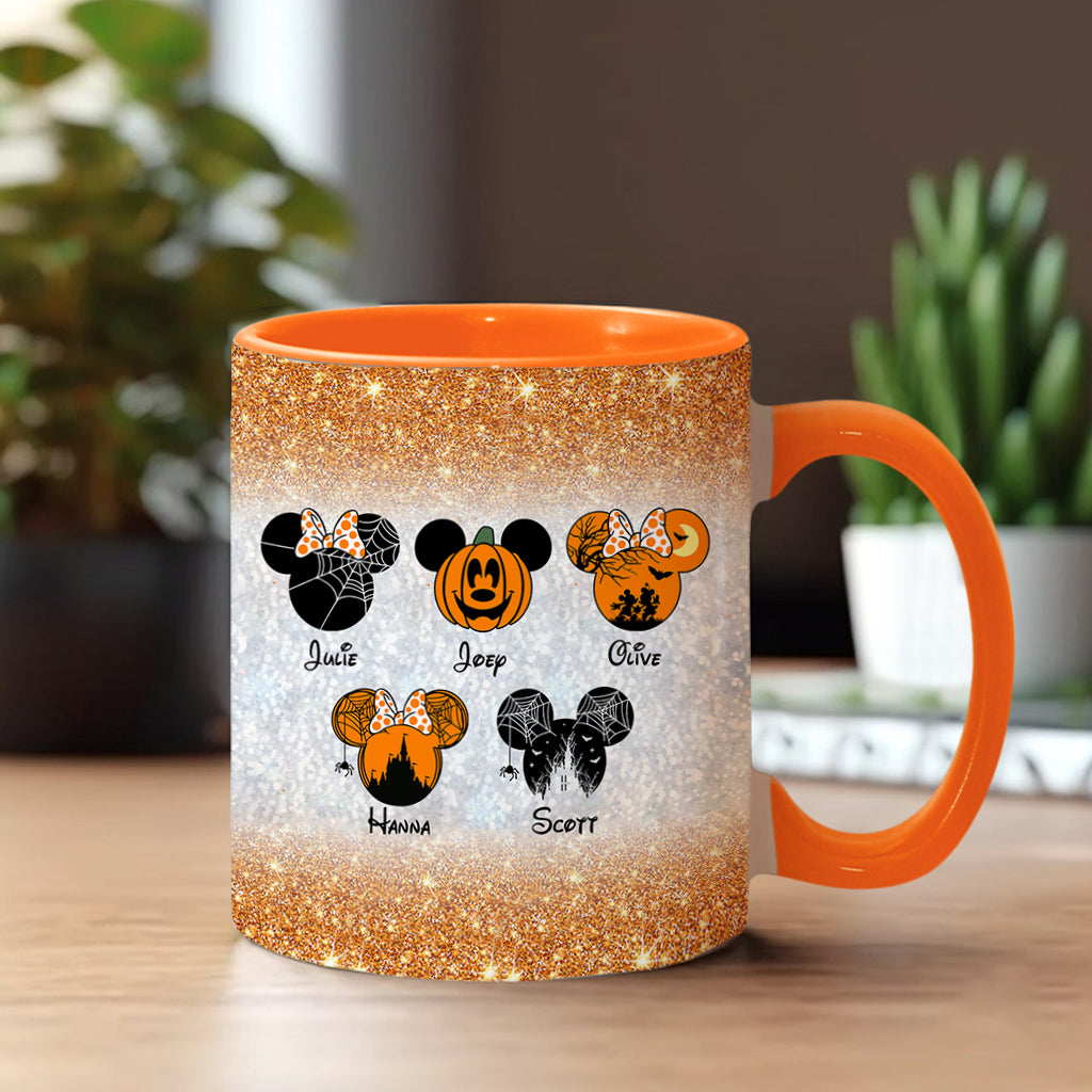 Personalized Spooky Mama Halloween Accent Mug Gift for Mom Accent Mug GradoCreations