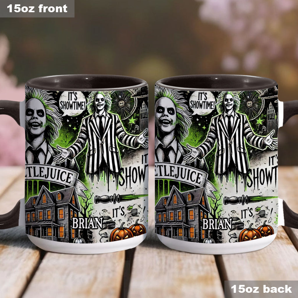 Personalized Halloween Accent Mug Custom Name Gift Idea Accent Mug GradoCreations