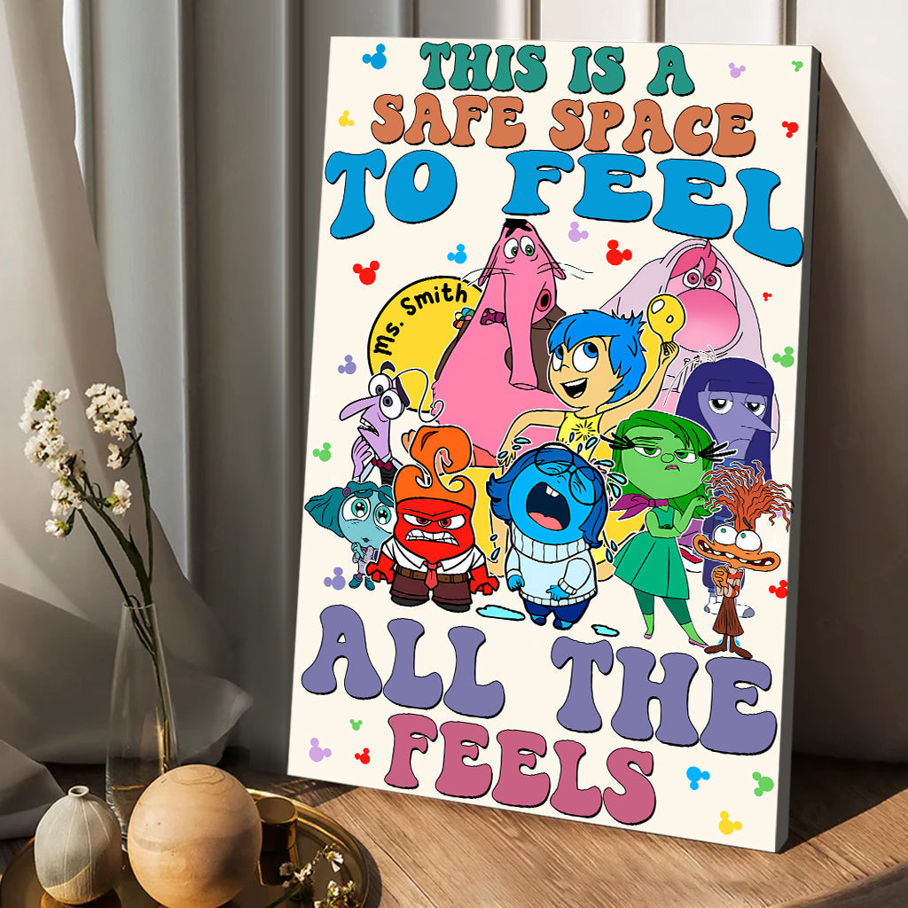 Personalized Canvas Print Safe Space Feelings Gift for Teacher Canvas And Poster GradoCreations