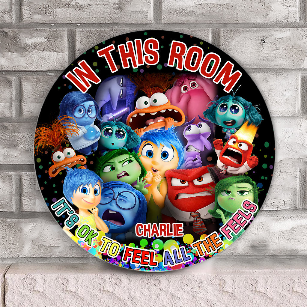 Personalized Round Wood Sign with Custom Name for Kids' Room Round Wood Sign GradoCreations