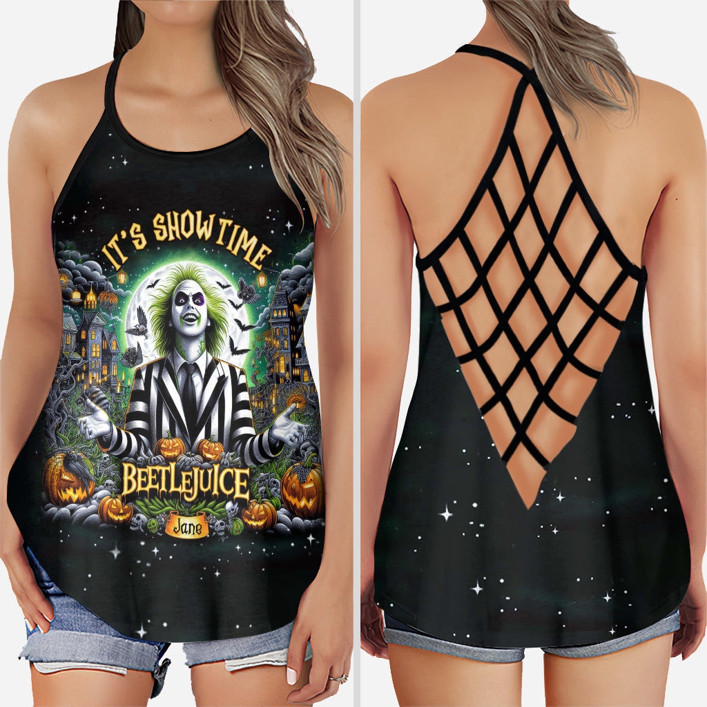 Personalized Halloween Cross Tank Top Custom Name Gift Idea Cross Tank Top GradoCreations