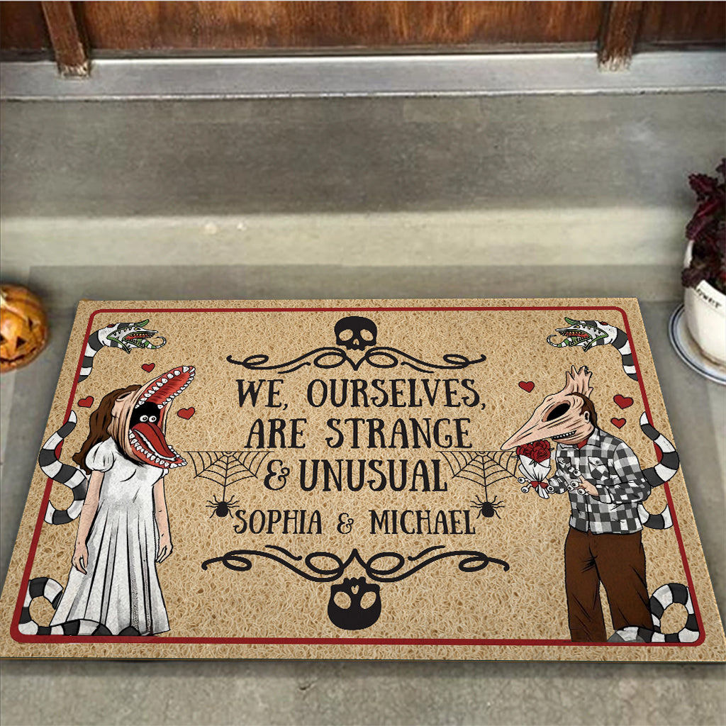 Personalized Doormat We Ourselves Are Strange & Unusual Gift for Couples Doormat GradoCreations