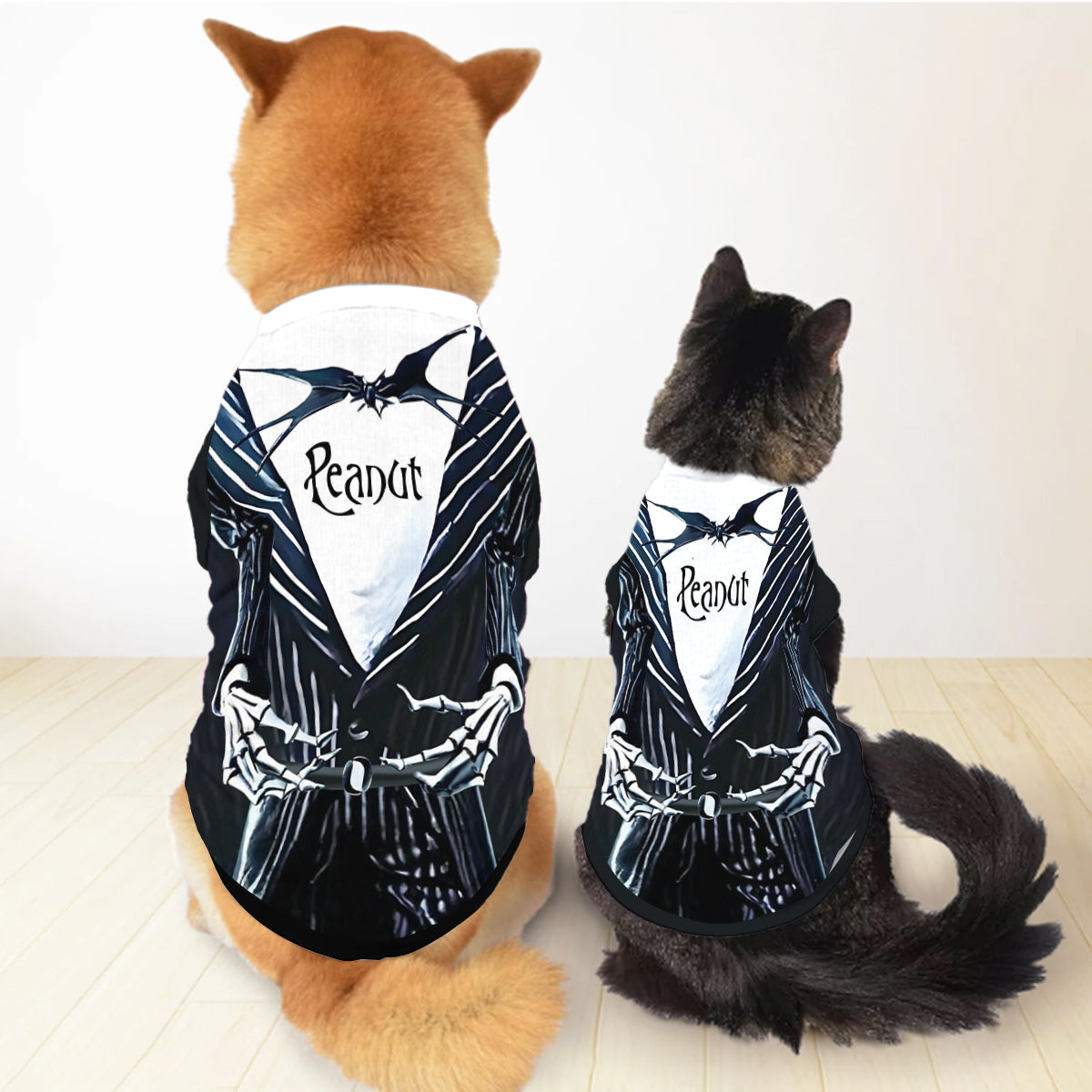 Personalized Skellington Dog Shirt Custom Pet Costume Pet Shirt GradoCreations