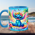 Personalized Ohana Accent Mug Custom Name Tropical Gift Accent Mug GradoCreations