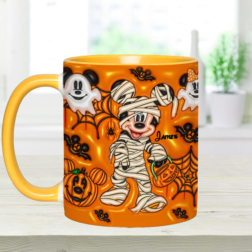 Personalized Halloween Accent Mug for Kids Custom Names Accent Mug GradoCreations