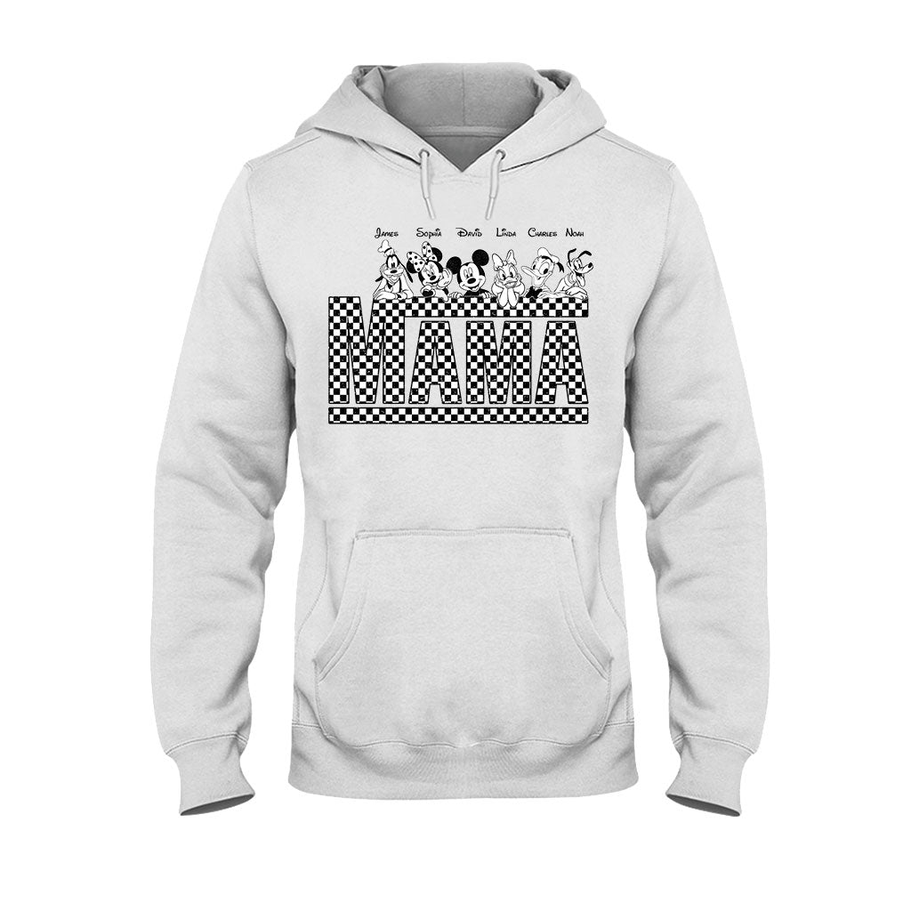 Personalized Vintage Checkered Mouse T-Shirt & Hoodie for Mom and Dad T-shirt & Hoodie GradoCreations