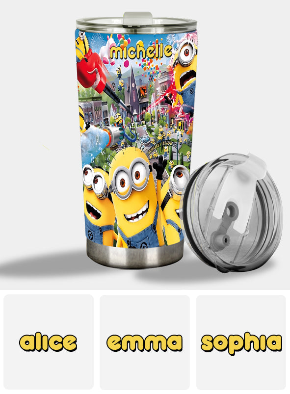 Personalized Fun Tumbler with Minions Custom Design Gift for Kids Tumbler GradoCreations