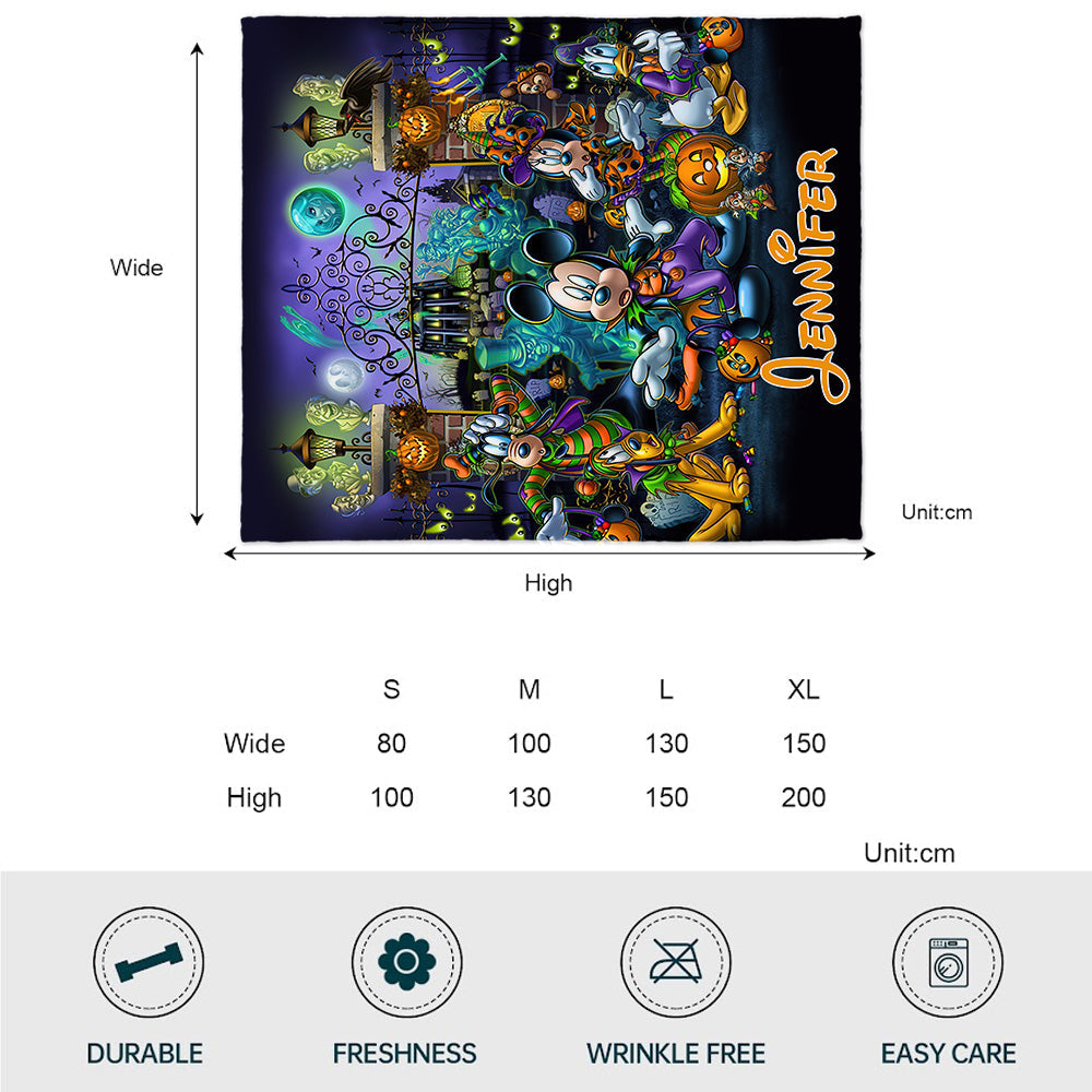 Personalized Halloween Blanket Custom Name Cozy Gift Blanket GradoCreations