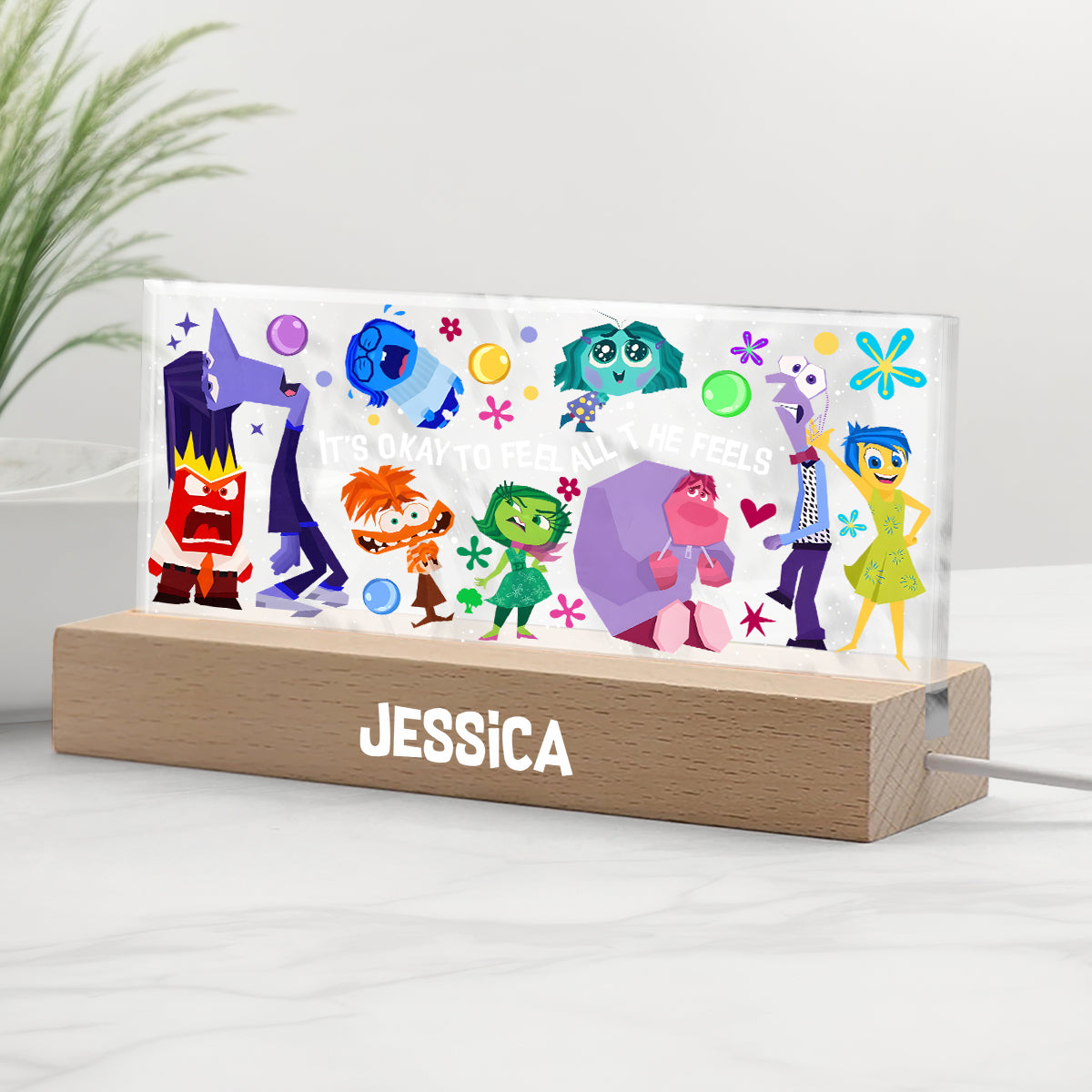 Personalized Shaped LED Night Light Custom Name Gift for Mom Shaped Led Night Light GradoCreations