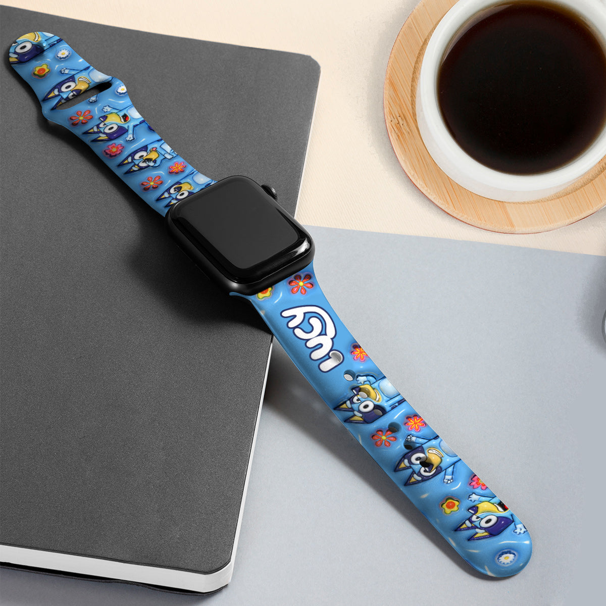 Personalized Silicone Apple Watch Band with Cute Design for Kids Apple Watch Band GradoCreations