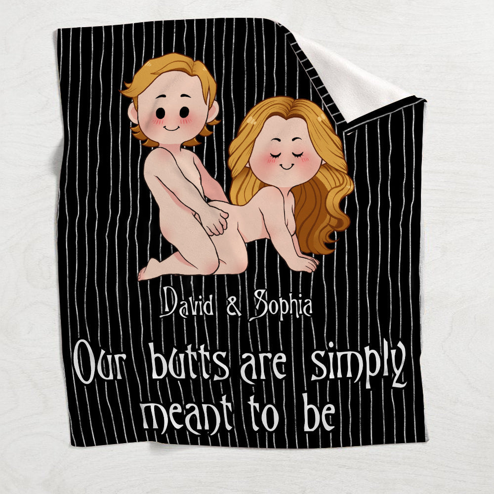 Personalized Naughty Blanket Custom Name Gift for Couples Blanket GradoCreations