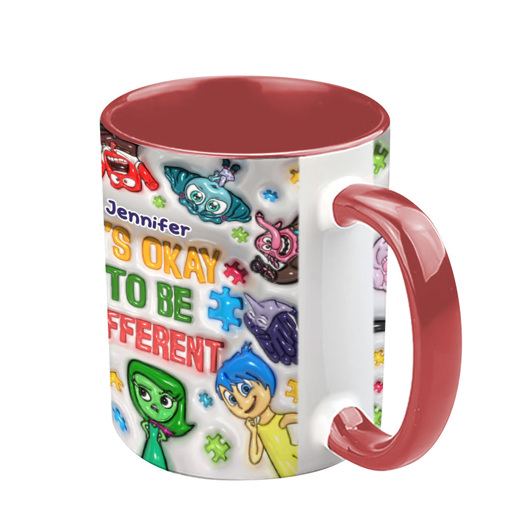 Personalized Autism Awareness Accent Mug Custom Name Gift for Kids Accent Mug GradoCreations