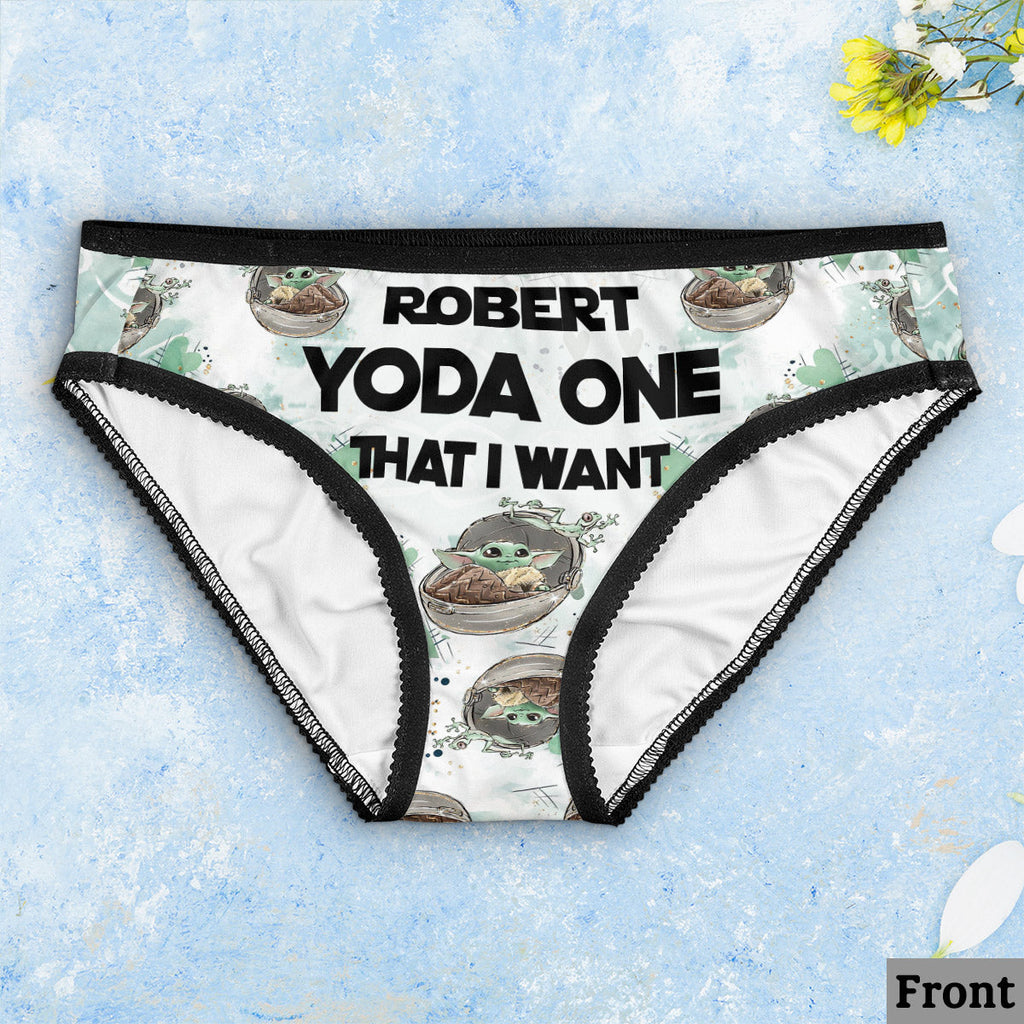 Personalized Yoda One That I Want Lace Briefs for Women Lace Border Women Briefs GradoCreations