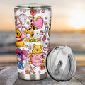 Personalized Winnie the Pooh Mouse Tumbler Custom Name Gift for Valentine's Day Tumbler GradoCreations