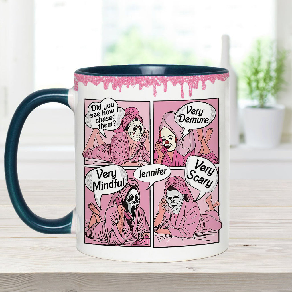 Personalized Spooky Accent Mug Custom Name Unique Gift Accent Mug GradoCreations
