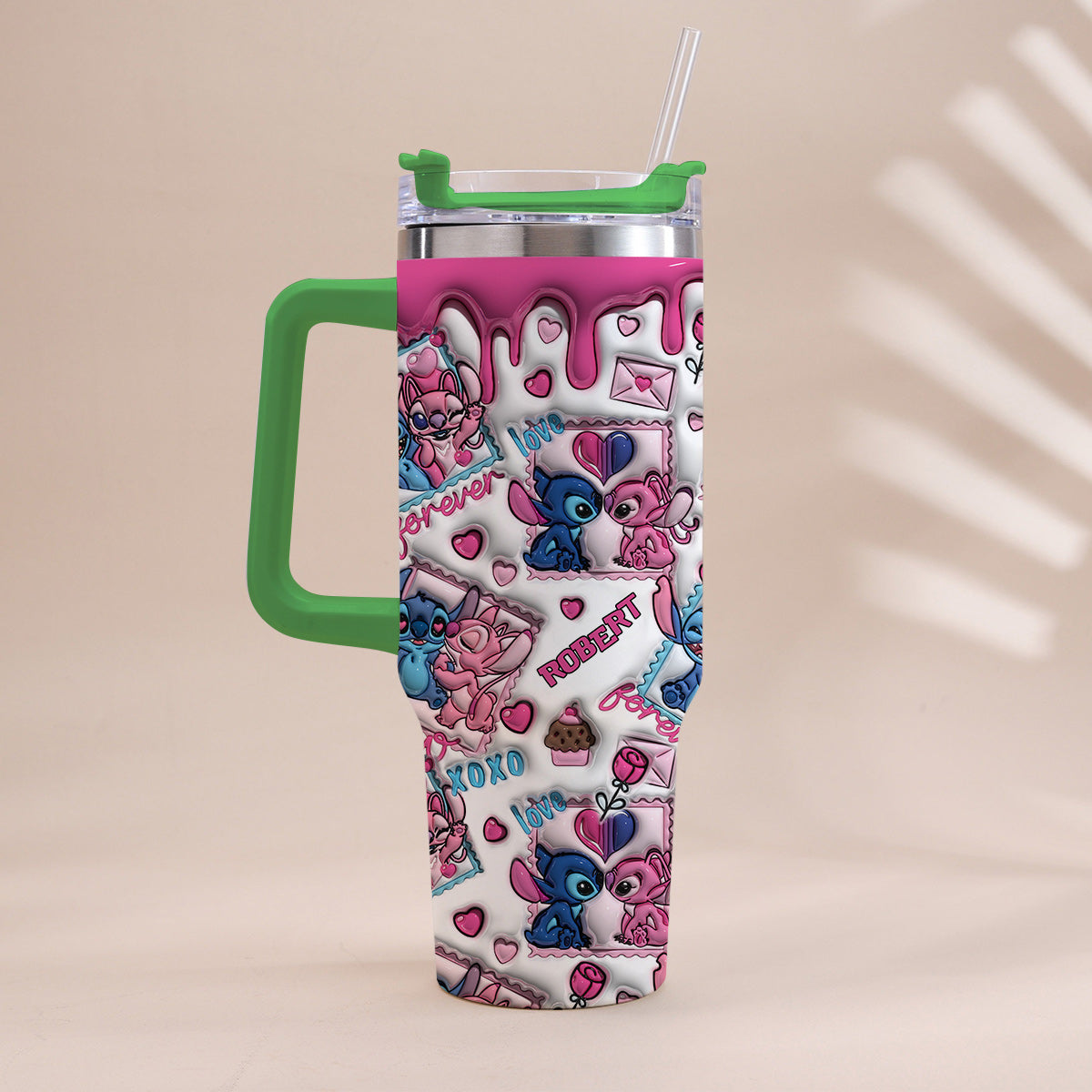 Personalized Ohana Tumbler With Handle Custom Gift for Couples Tumbler With Handle GradoCreations
