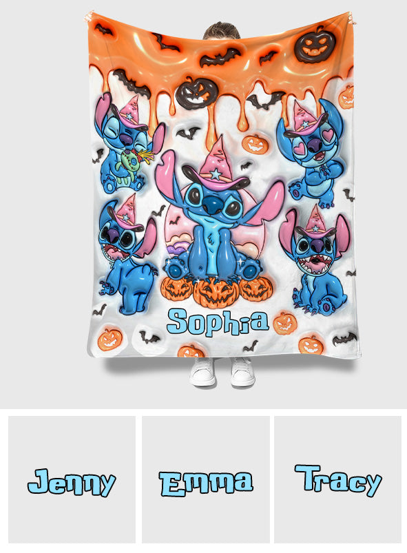 Personalized Spooky Ohana Blanket for Kids | Halloween Gift Blanket GradoCreations