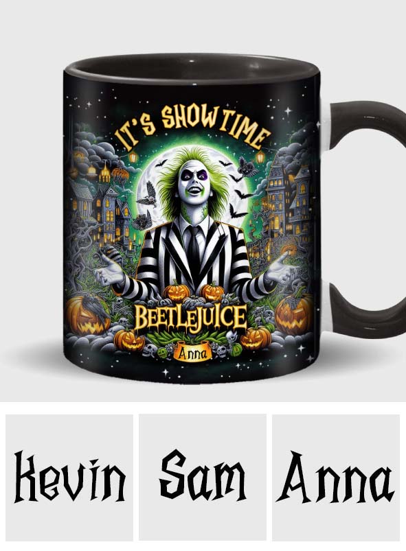 Personalized Beetlejuice Accent Mug Custom Name Gift for Halloween Accent Mug GradoCreations
