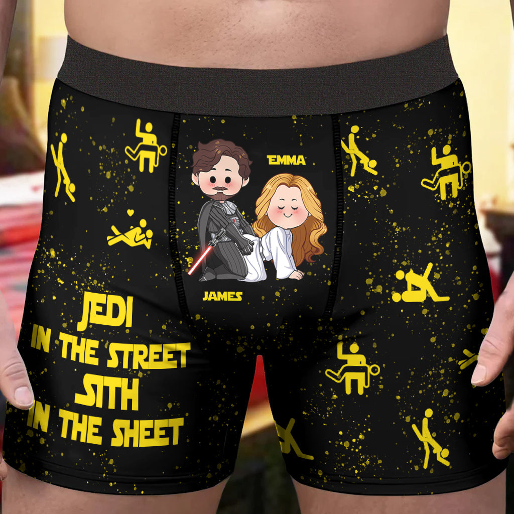 Personalized Jedi Sith Men's Boxer Briefs Custom Name Gift Men Boxer Briefs GradoCreations