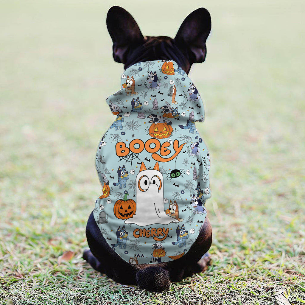 Personalized Halloween Dog Hoodie Cute Booey Design for Pets Pet Hoodie GradoCreations