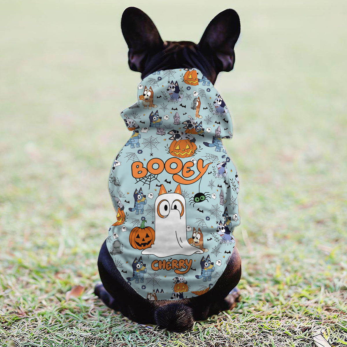 Personalized Halloween Dog Hoodie Cute Booey Design for Pets Pet Hoodie GradoCreations