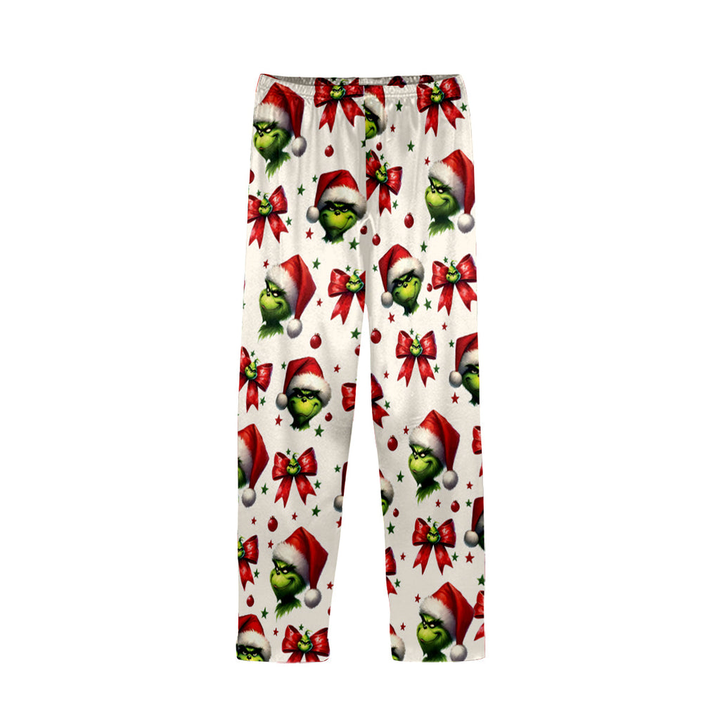 Personalized Grinchmas Button Down Pajamas for Christmas Button Down Pajamas GradoCreations