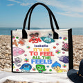 Personalized Canvas Tote Bag It's Okay To Feel All The Feels Gift for Mom/Teacher Canvas Tote Bag GradoCreations