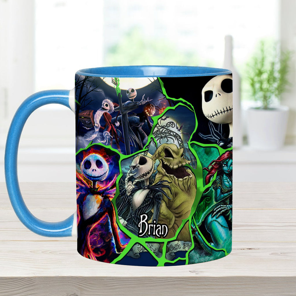 Personalized Nightmare Accent Mug Custom Name Funny Gift for Friends Accent Mug GradoCreations