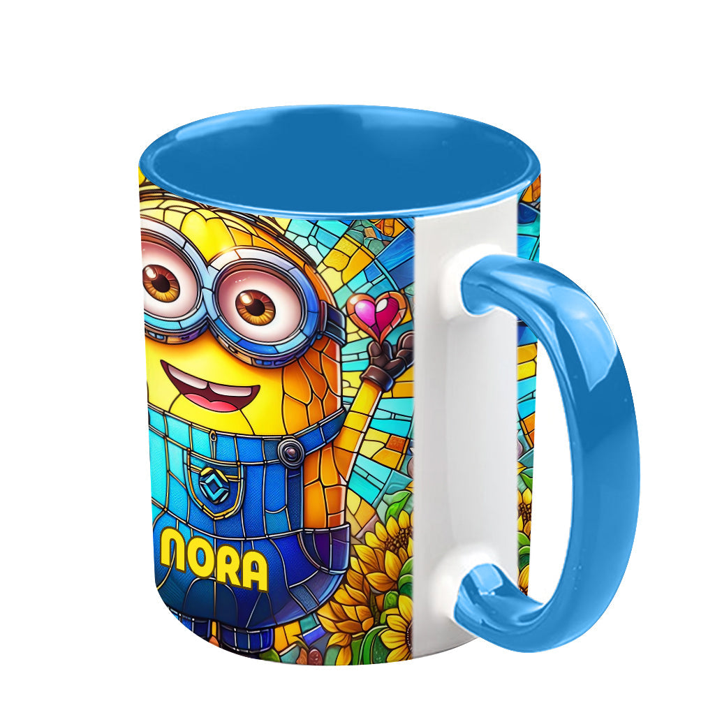 Personalized Minion Accent Mug Custom Name Gift for Kids Accent Mug GradoCreations
