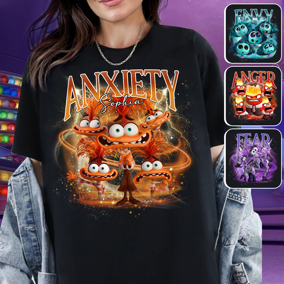 Personalized Emotion T-shirt & Hoodie Custom Name Gift T-shirt & Hoodie GradoCreations