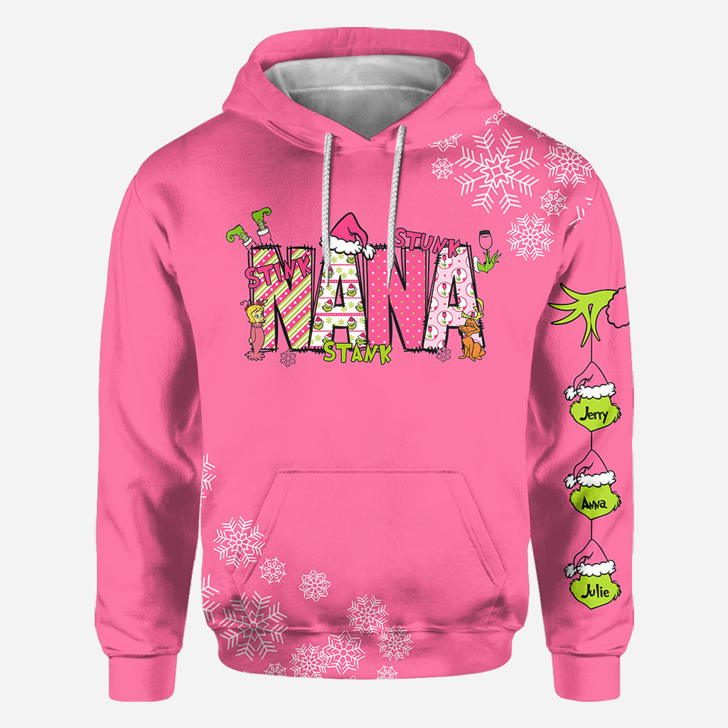 Personalized Grinchy Grandma Christmas All Over Shirt for Grandma All Over Shirt GradoCreations