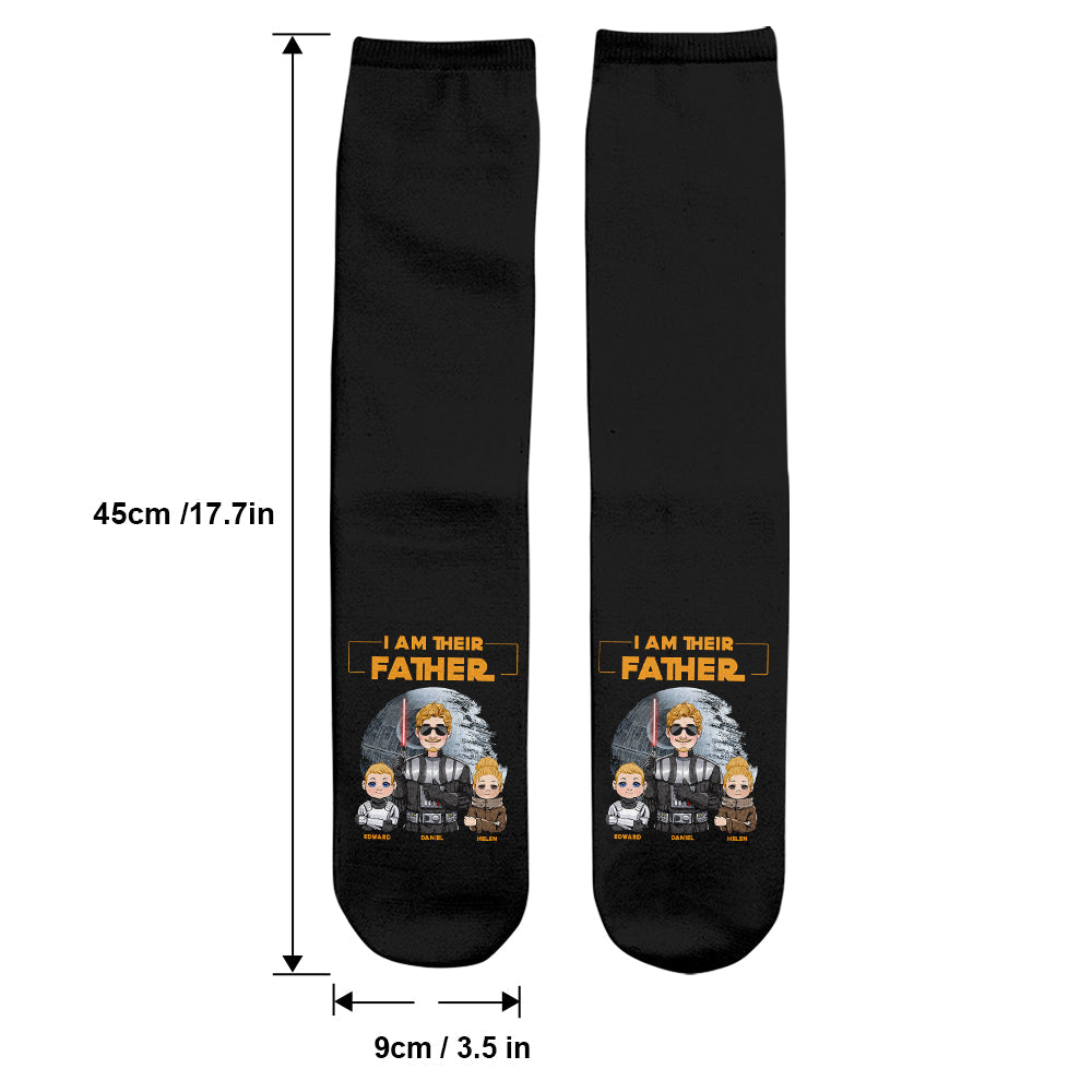 Personalized I Am Their Father Socks Custom Family Gift for Dad Socks GradoCreations