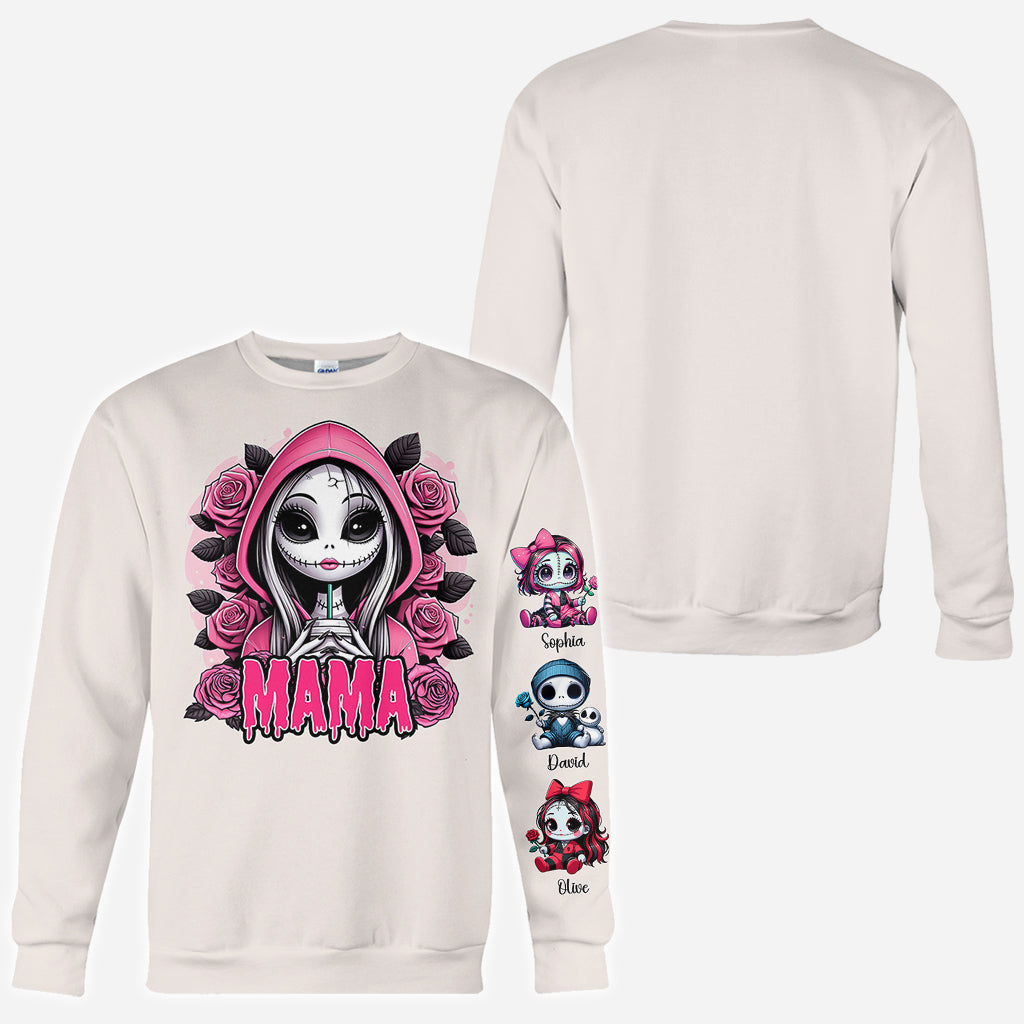 Personalized Mama of Nightmares All Over Shirt for Mom | Halloween Gift All Over Shirt GradoCreations