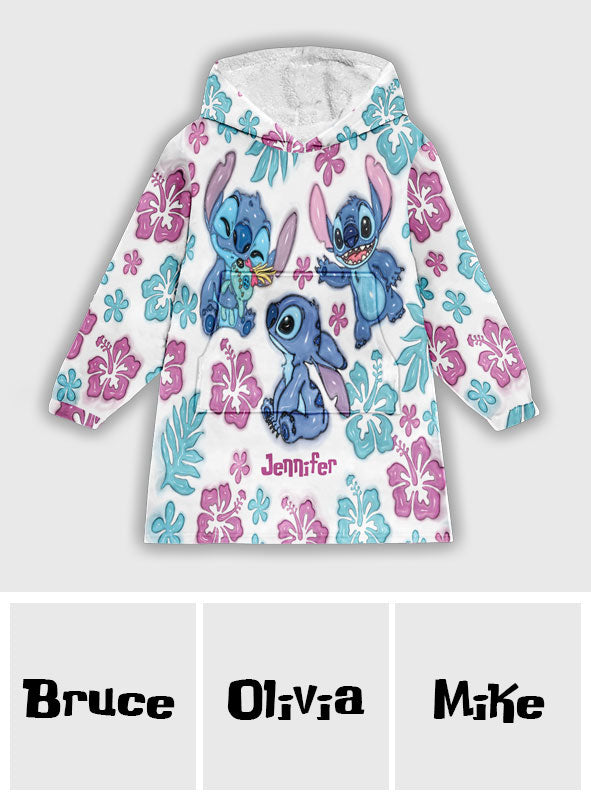 Personalized Ohana Blanket Hoodie Ultra-Soft Custom Gift for Kids Blanket Hoodie GradoCreations