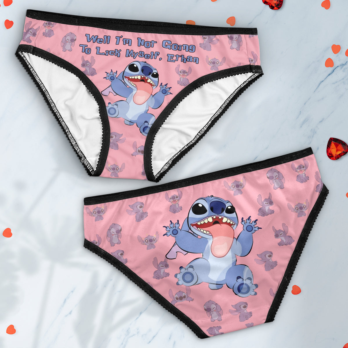 Personalized Lace Border Women Briefs Custom Name Gift for Her Lace Border Women Briefs GradoCreations