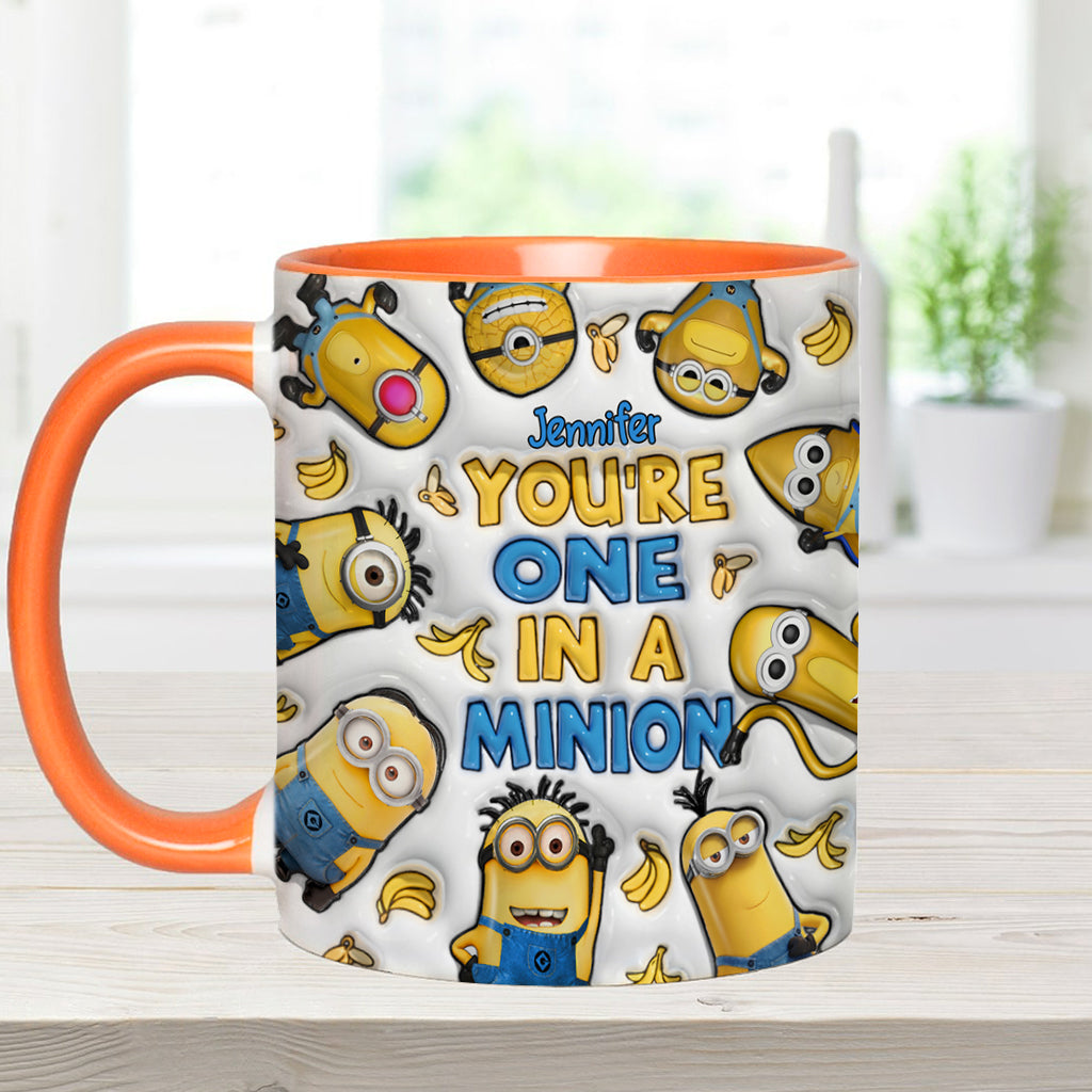 Personalized Minion Accent Mug Custom Name Gift for Birthday Accent Mug GradoCreations