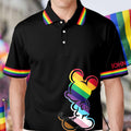 Personalized LGBT Pride Polo Shirt Custom Name Gift Polo Shirt GradoCreations