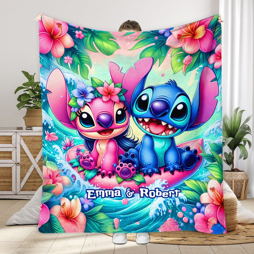 Personalized Ohana Blanket Custom Name Gift for Couples Blanket GradoCreations