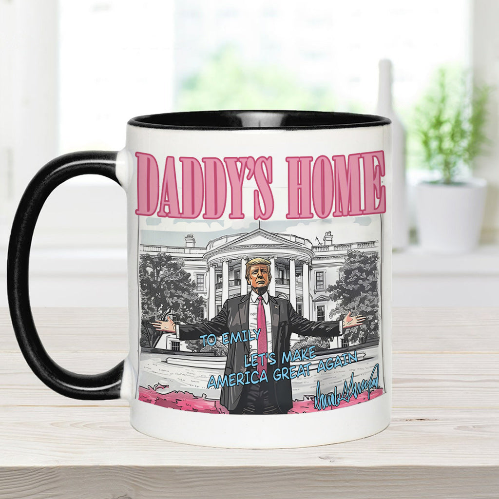 Personalized Two-Tone Accent Mug Custom Name Gift for Dad Accent Mug GradoCreations