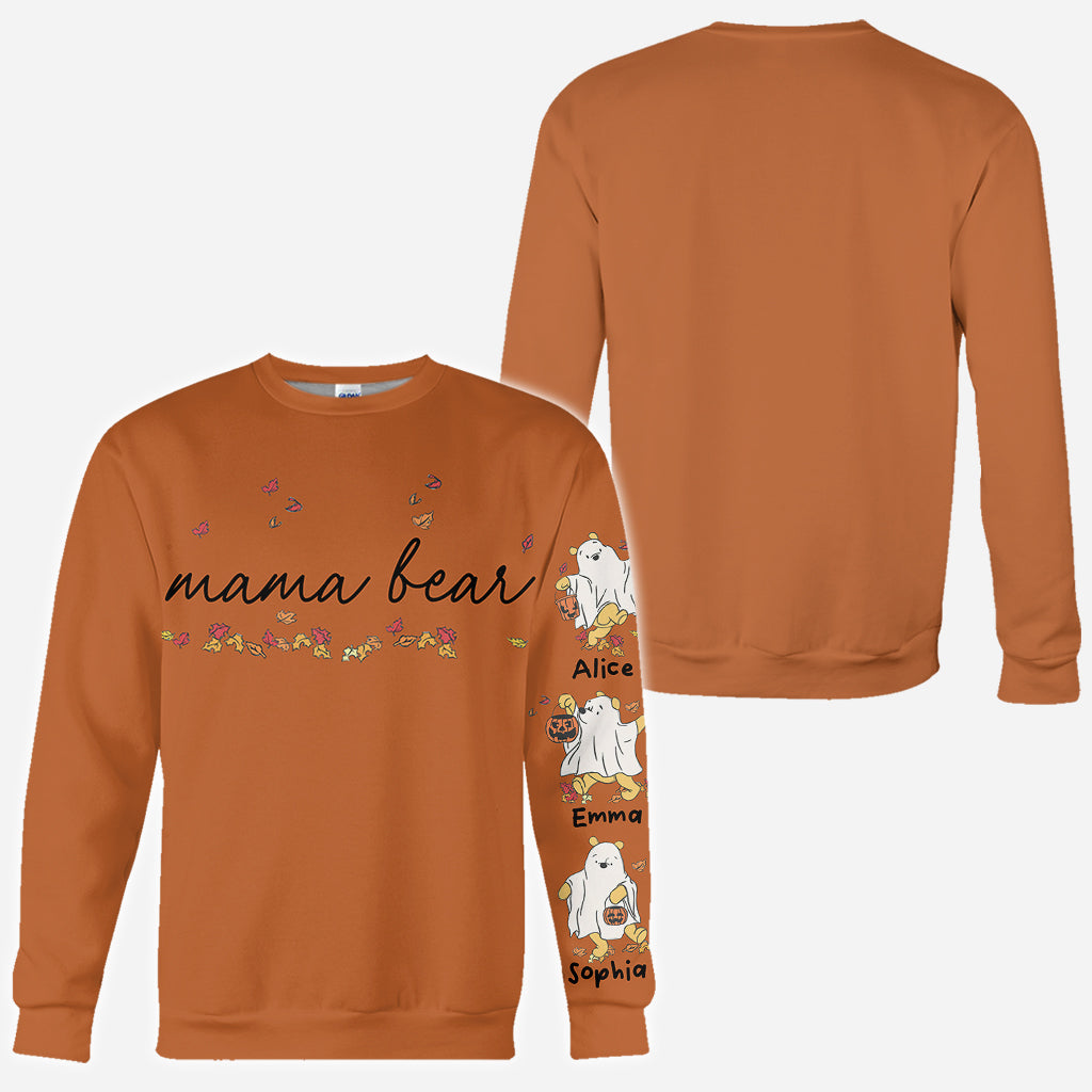Personalized Mama Bear All Over Shirt for Mom with Custom Names All Over Shirt GradoCreations
